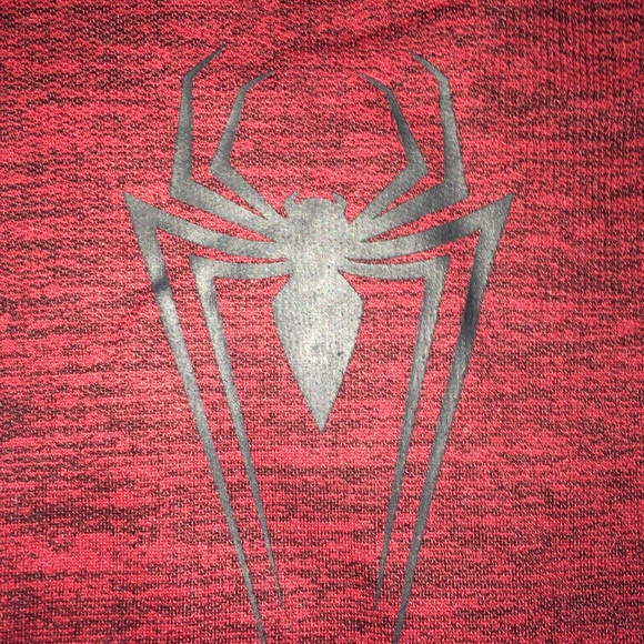 SOLD - SPIDERMAN Long Sleeve Zip Performance Top - Picture 2 of 4